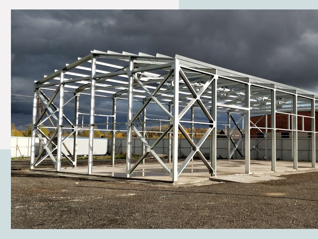 Двускатные ангары в Чебаркуль от 644 руб. за квадрат