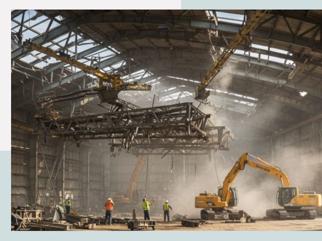 Демонтаж ангаров в Чебаркуле от 644 руб. за м²