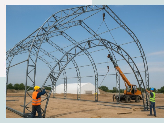 Монтаж ангаров в Чебаркуле от 644 руб. - Надежно и быстро